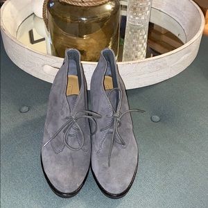 Coach suede wedge booties